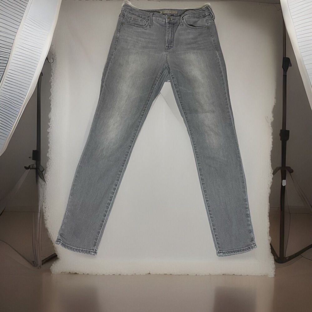 Womens Athleta Jeans 8‎ Skinny Leg Gray Sculptek Stretch Denim